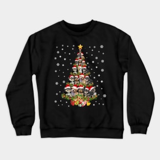 Cute Morkie dog Christmas Tree gift decor Xmas tree Crewneck Sweatshirt